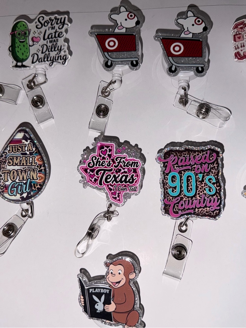 Assorted Acrylic Retractable Badge Reels